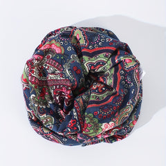 Boho Paisley Print Beanie Vintage Turban Cap Elastic Skull Cap