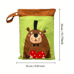 Wet Clothes Bag Diaper Nappy Animal Printed Beach Makeup Bag