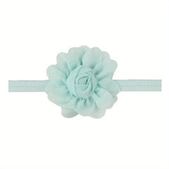 Candy Chiffon Flower Elastic Headband Girls Decorative Hair Accessories