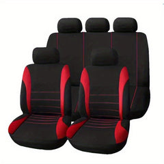 Universal Car Seat Cover Set 9pcs Front Back Headrest Cover