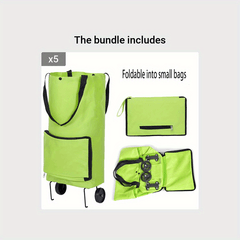 Portable Shopping Cart Bag with Wheels for Easy Shopping