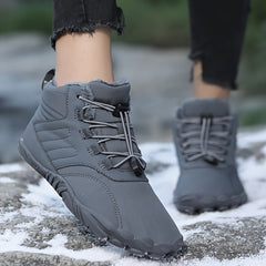Fur Lined Thermal Hiking Boots Winter Waterproof Snow Shoes