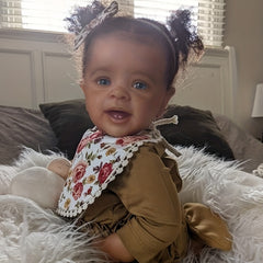24' Reborn Toddler Yannik Dark Brown Skin Girl Doll
