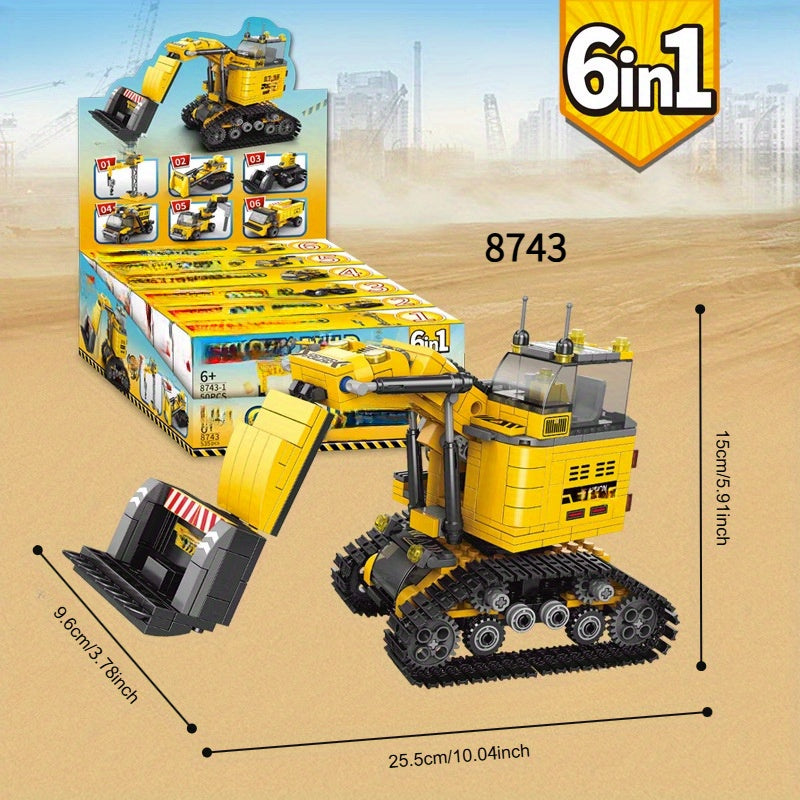 535pcs Transformable Engineering Vehicle Building Blocks Toy