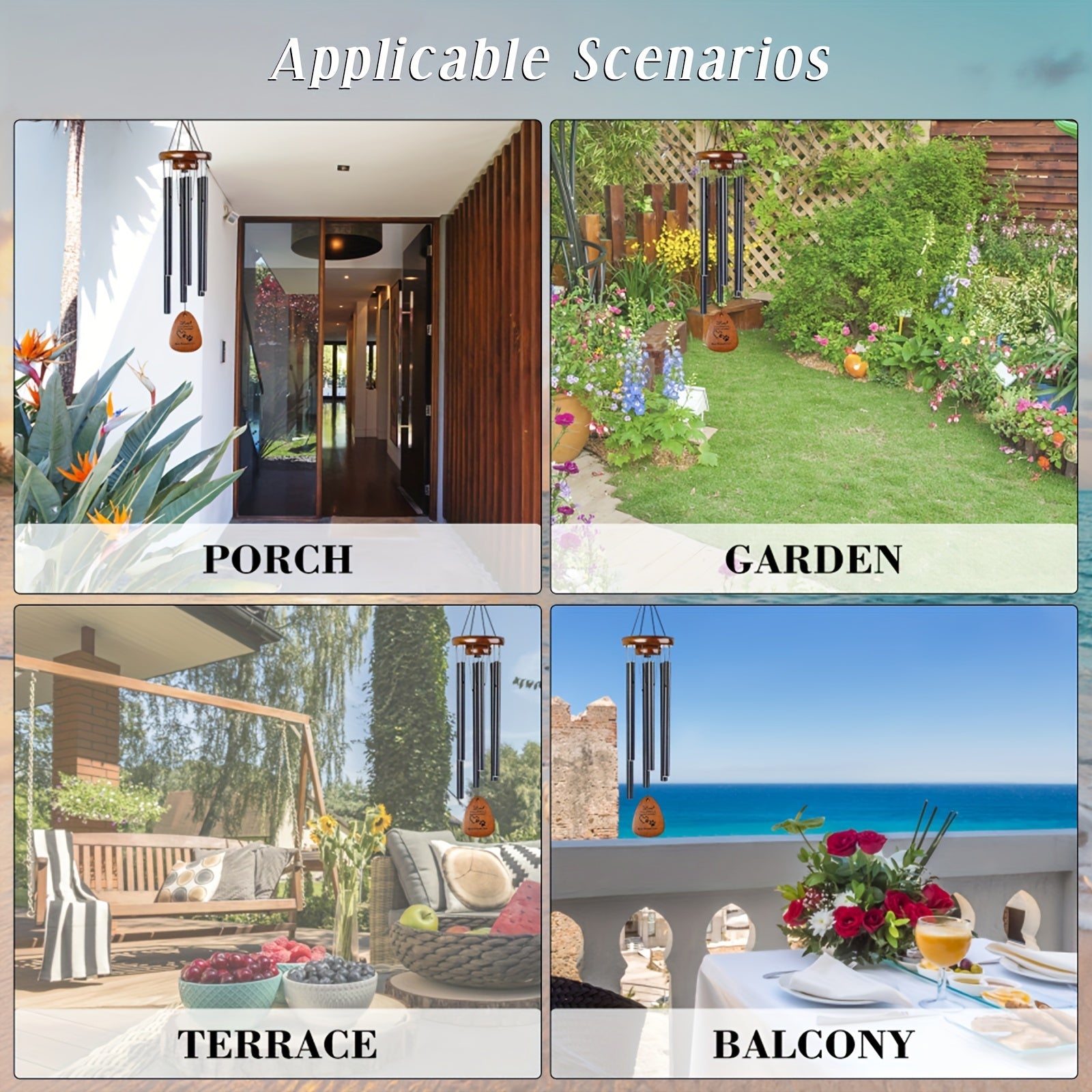 Pet Memorial Wind Chimes - Sympathy Gift for Loss of Beloved Pet