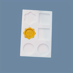 6 in 1 Wax Seal Stamp Mold Silicone Seal Wax Fixer Mold Envelope Card Invitation