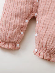 Baby Lace Bow Romper Long Sleeves