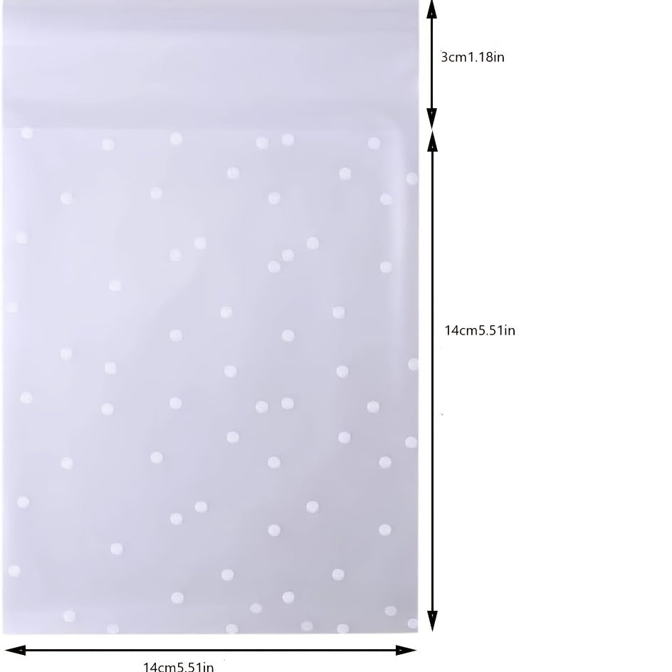 100pcs Polka Dot Cellophane Snack Bag 14 for Party Bread Candy Biscuits