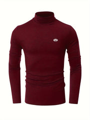 Men's Casual Sports Turtleneck Fleece Top