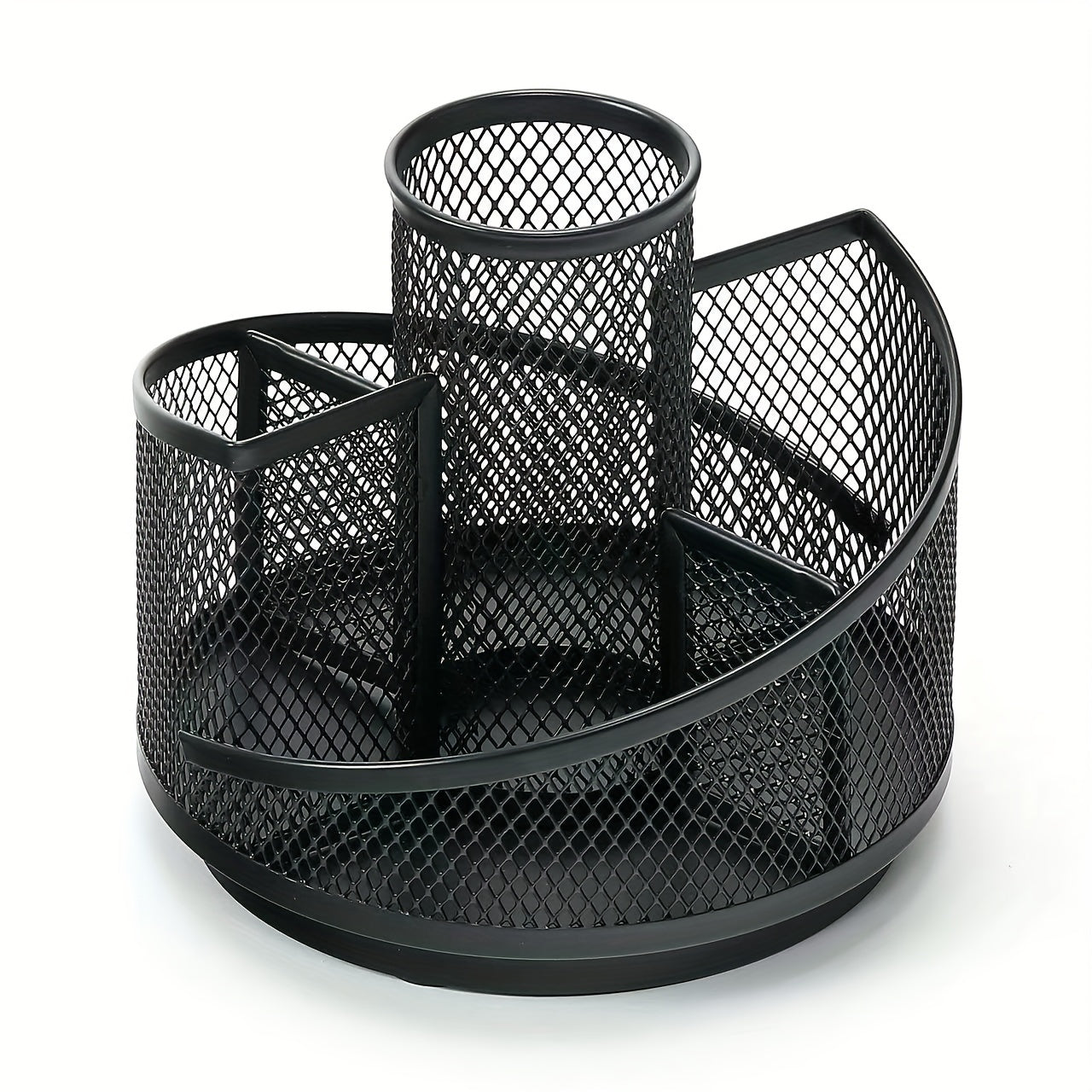Rotating Pen Holder Mesh Makeup Brush Storage Office Desktop Stationery