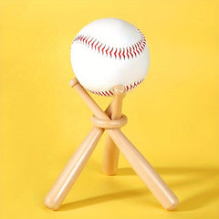 Wooden Baseball Display Stand Holder Bat Style Ball Holder