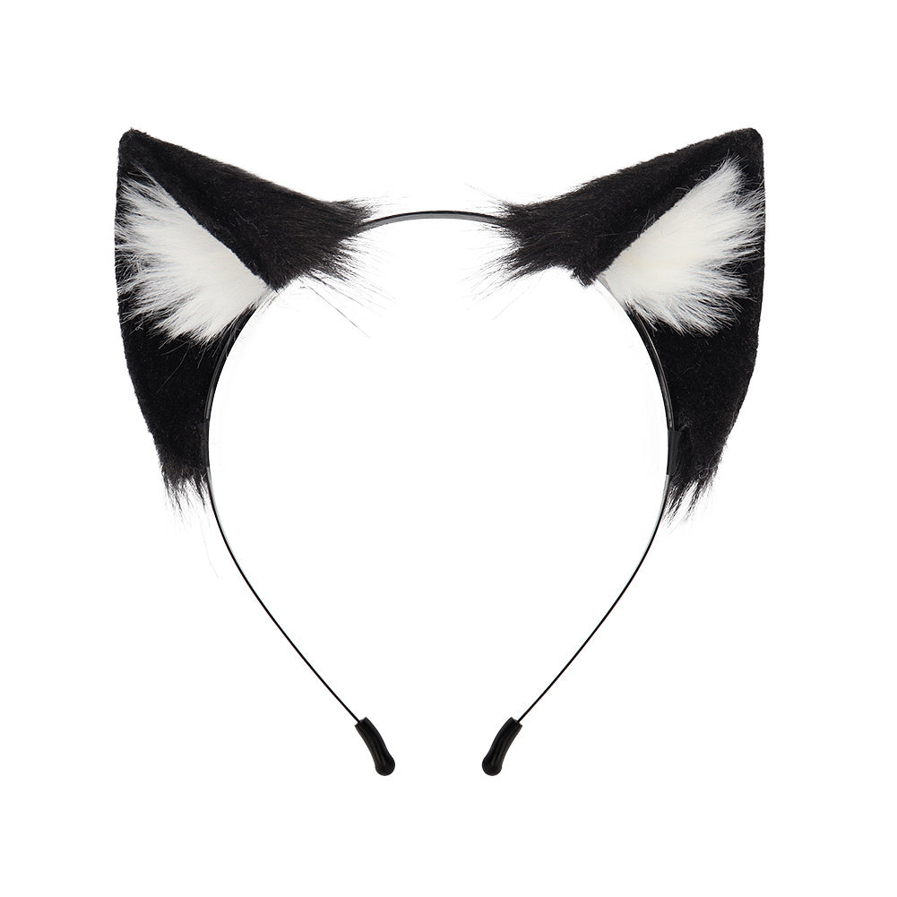 Cat Ear Hair Hoop Plush Headwear for Live Photo Props