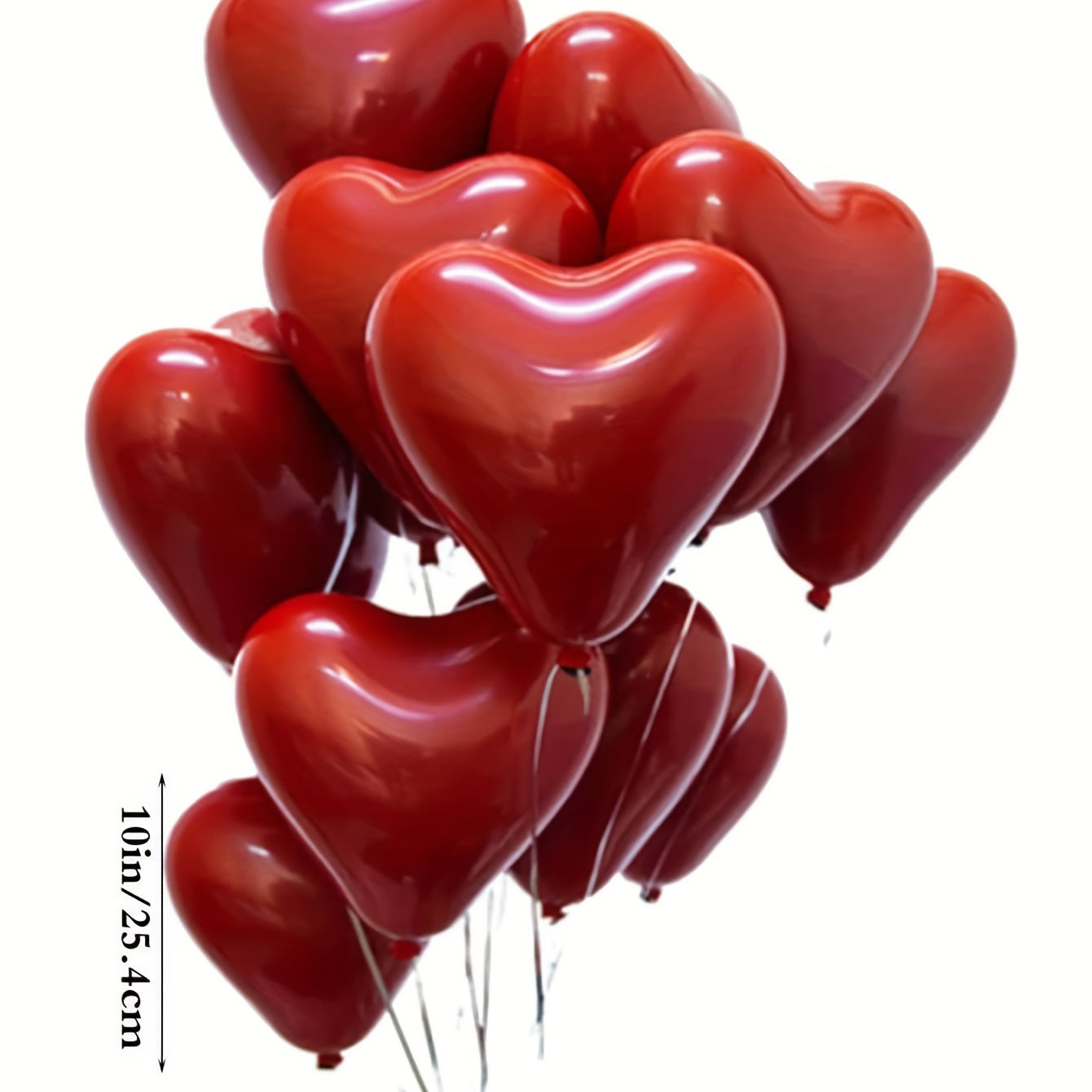 10pcs Red Love Heart Wedding Balloons Valentines Wedding Engagement Decor