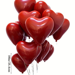 10pcs Red Love Heart Wedding Balloons Valentines Wedding Engagement Decor