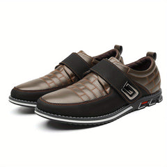 Men's PU Leather Hook And Loop Slip On Shoes Spring Summer