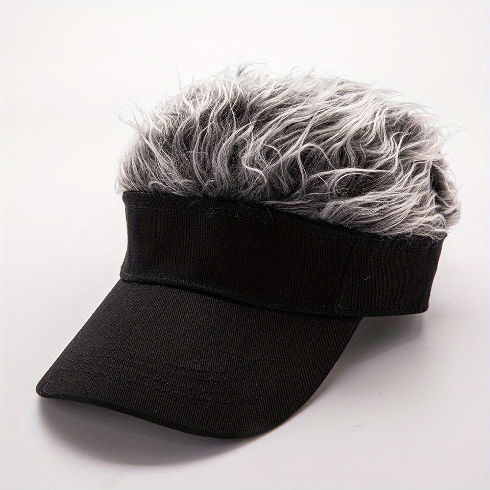 Funny Wig Sun Shade Baseball Cap for Men Women