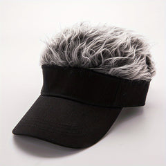 Funny Wig Sun Shade Baseball Cap for Men Women
