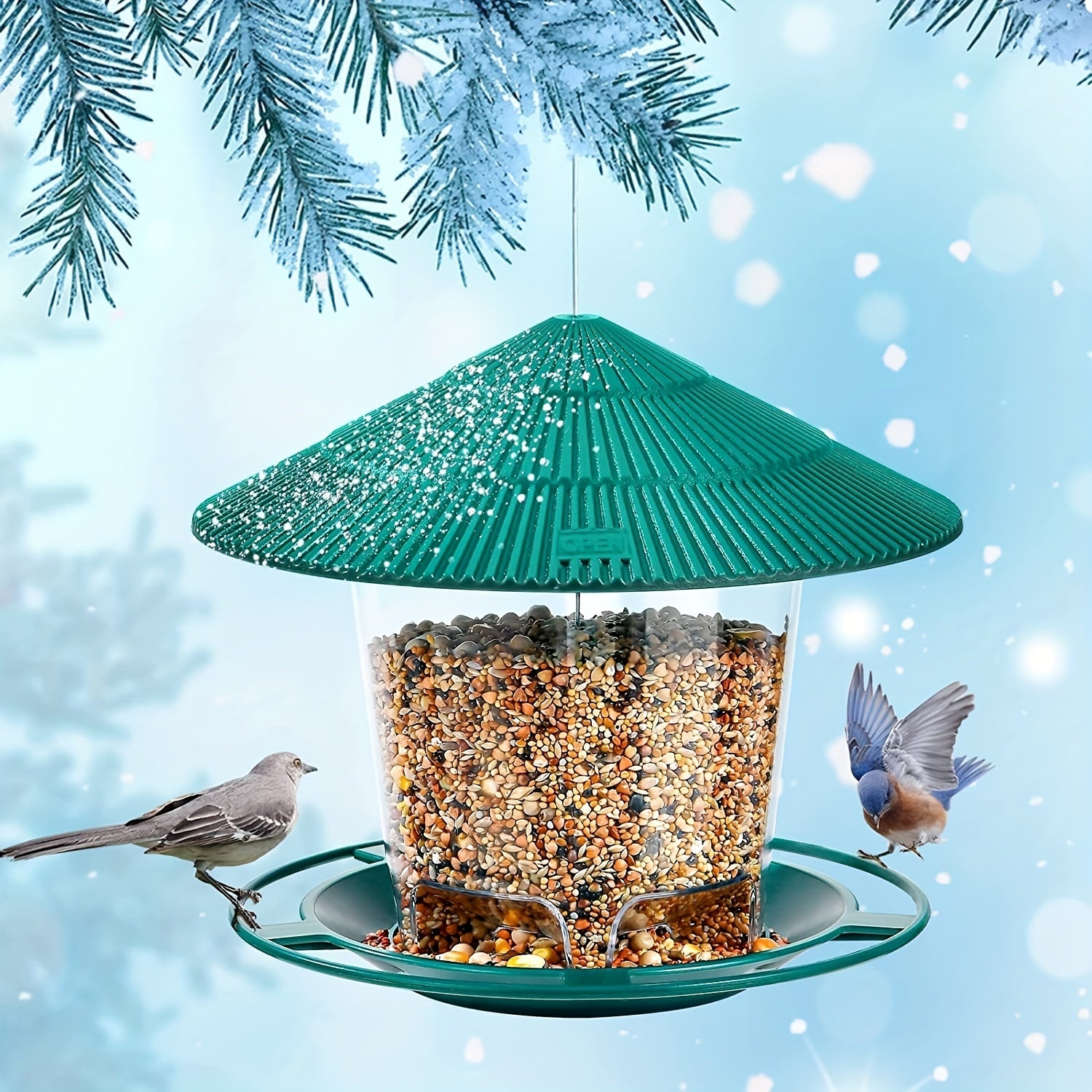 Squirrel-Proof Hanging Wild Bird Feeder for Outdoor Garden Decor