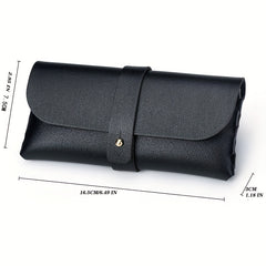 Men's PVC Leather Glasses Case Soft Bag for Outgoing