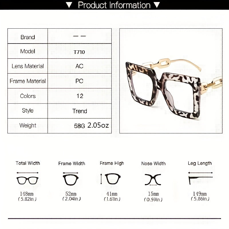 Square Anti Light Glasses For Women Men