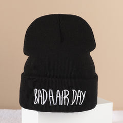 Hip Hop Knitted Hat Embroidered Beanie
