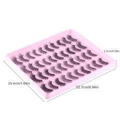 20 Mixed False Lashes Natural Thick Eyelashes Simulated Fiber Messy Slender