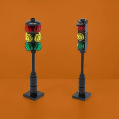2pcs Traffic Light and Railway Scene Building Blocks Gift