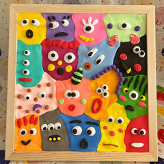 24 Colors Ultralight Clay Set with Wooden Frame - Safe Non-Toxic Clay