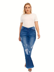 Flared Leg High Stretch Jeans