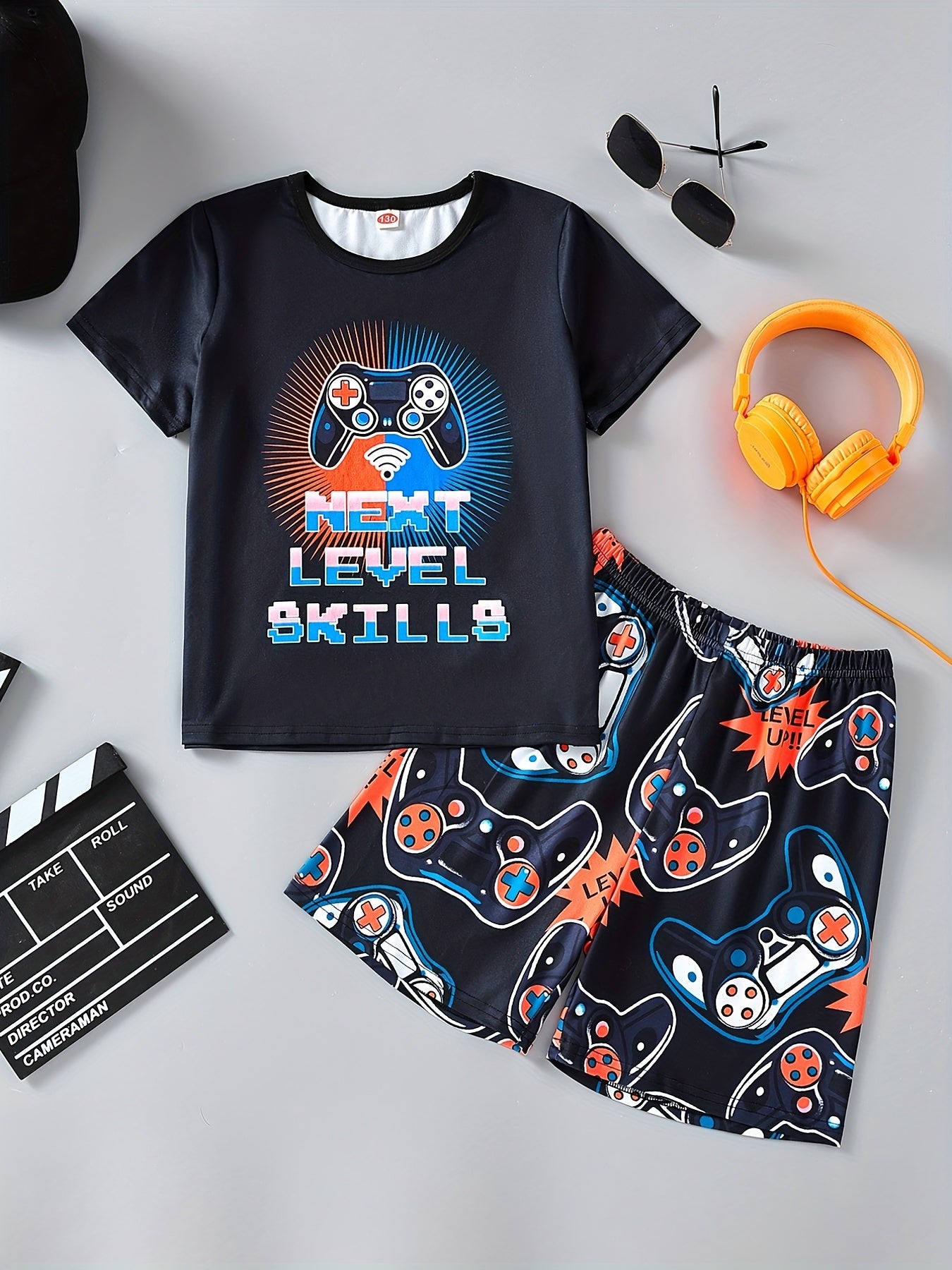 Boys Next Level Gamepad Graphic Outfit for Summer