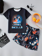 Boys Next Level Gamepad Graphic Outfit for Summer