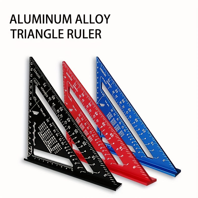 7Inch Triangle Ruler Aluminium Carpenter Set Square Angle Woodworking Tools