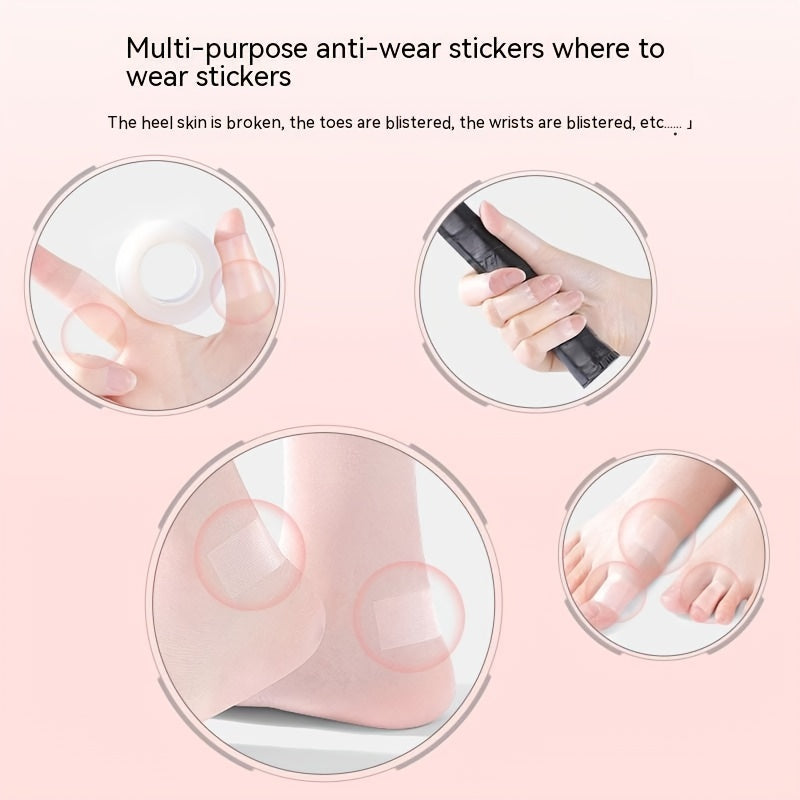 4pcs Transparent Heel Stickers Anti-grinding Cover High-heeled Shoes Sticker