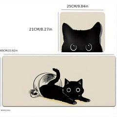 Cat Office Desk Pad Set Keyboard & Mouse Pad 2pcs