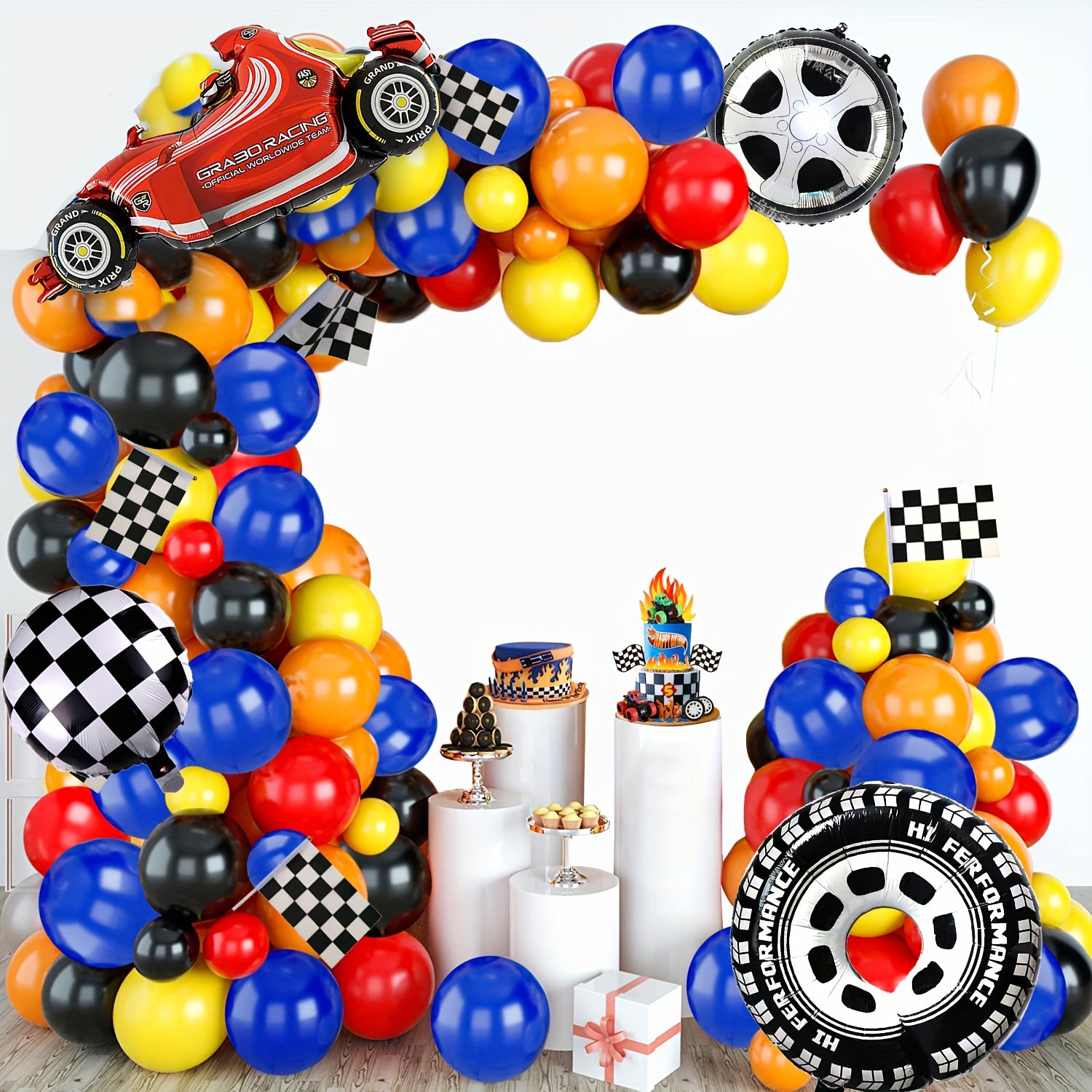 140pcs Racing Theme Party Balloon Set
