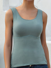 Women's Thermal Sleeveless Top Soft Crew Neck