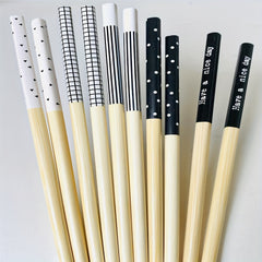 5 Pairs Reusable Bamboo Chopsticks Multicolor Dishwasher Safe
