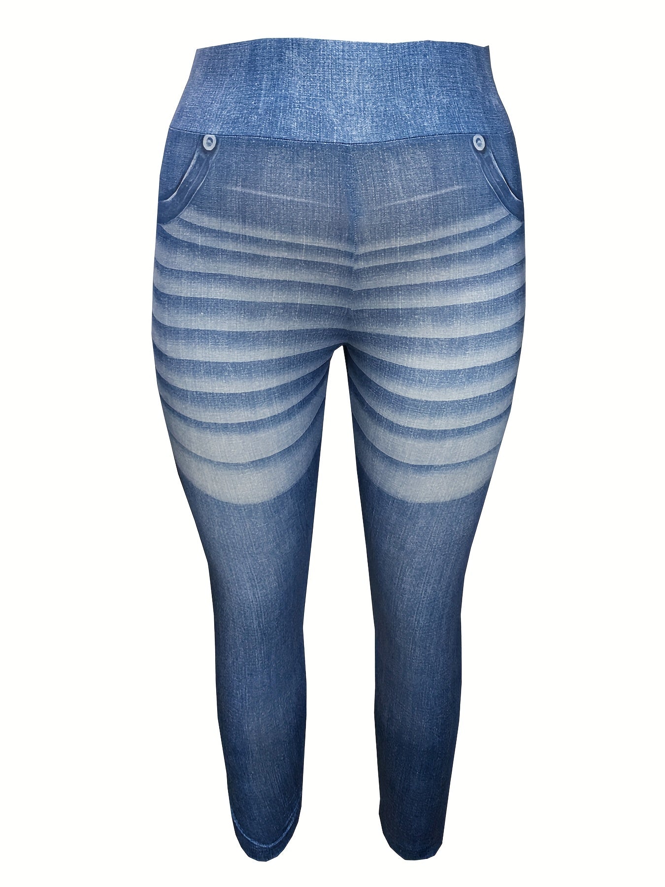 Denim Print Tummy Control Leggings