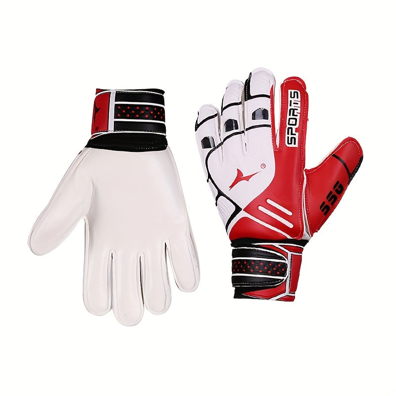 Kids Soccer Goalkeeper Gloves Non Slip Latex Finger Protection