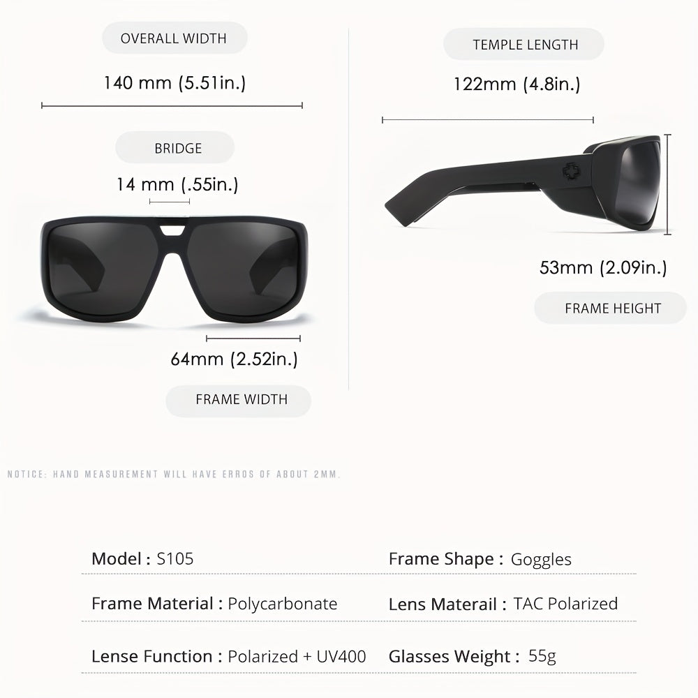 Big Frame HD Polarized Sunglasses Stainless Steel Hinge