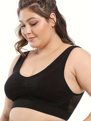 4 Pack Plus Size Sports Bras Set Breathable Medium Stretch Running Yoga Bra
