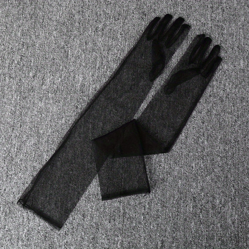 Sheer Mesh Gloves for Weddings & Events - Sexy Bridal Accessory