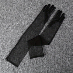 Sheer Mesh Gloves for Weddings & Events - Sexy Bridal Accessory