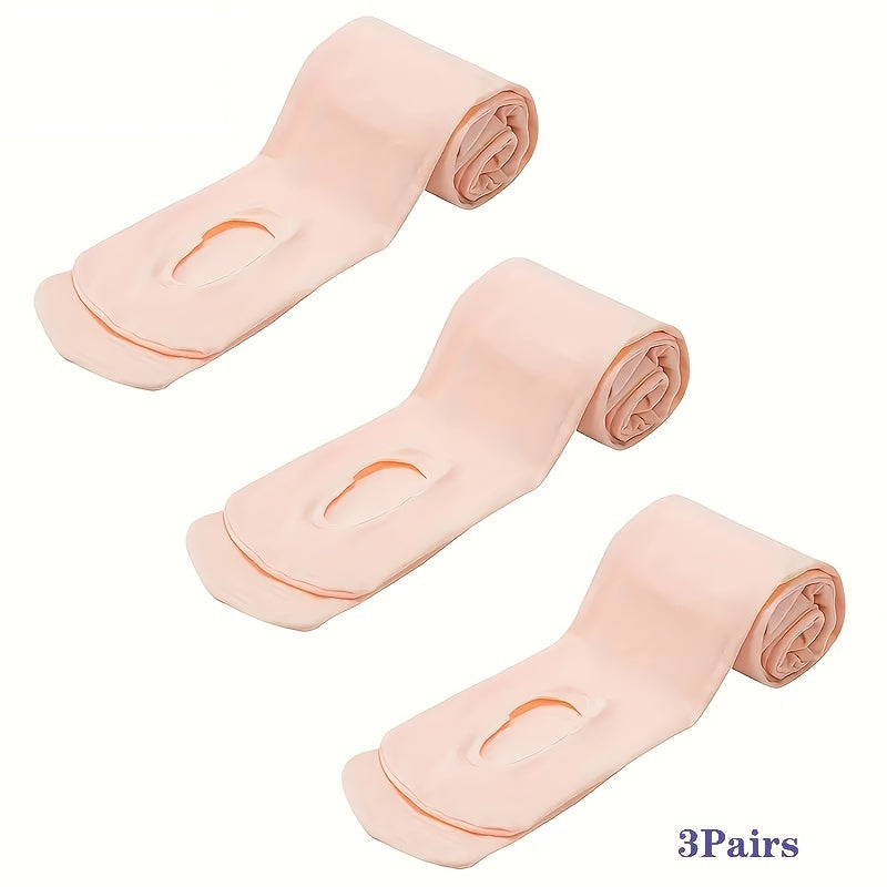 3 Pairs Girl's Ballet Tights Soft Knitted Nylon Dance Pants