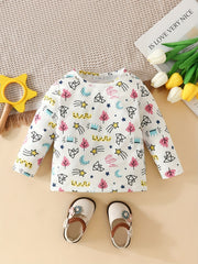 Baby Girls' Star And Moon Print Sweatshirt