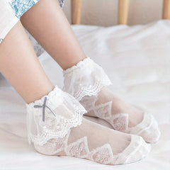 Princess Style Lace Ruffled Socks Soft Comfortable Breathable Girls Accessories