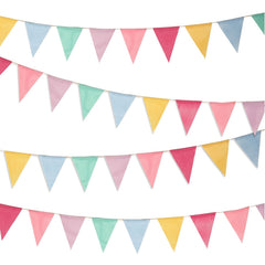 Colorful Flags Faux Burlap Flag Pastel Bunting