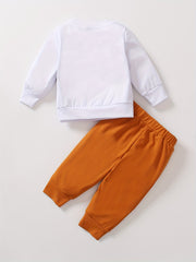 Toddler Boys Sweatshirt Top & Sweatpants 2pcs Outfit for 0-2 Years