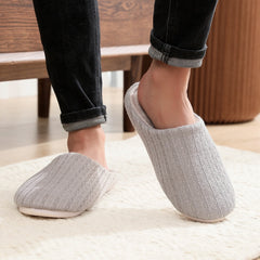 Men's Cozy Fuzzy Slides Soft Slippers Non slip Home Shoes