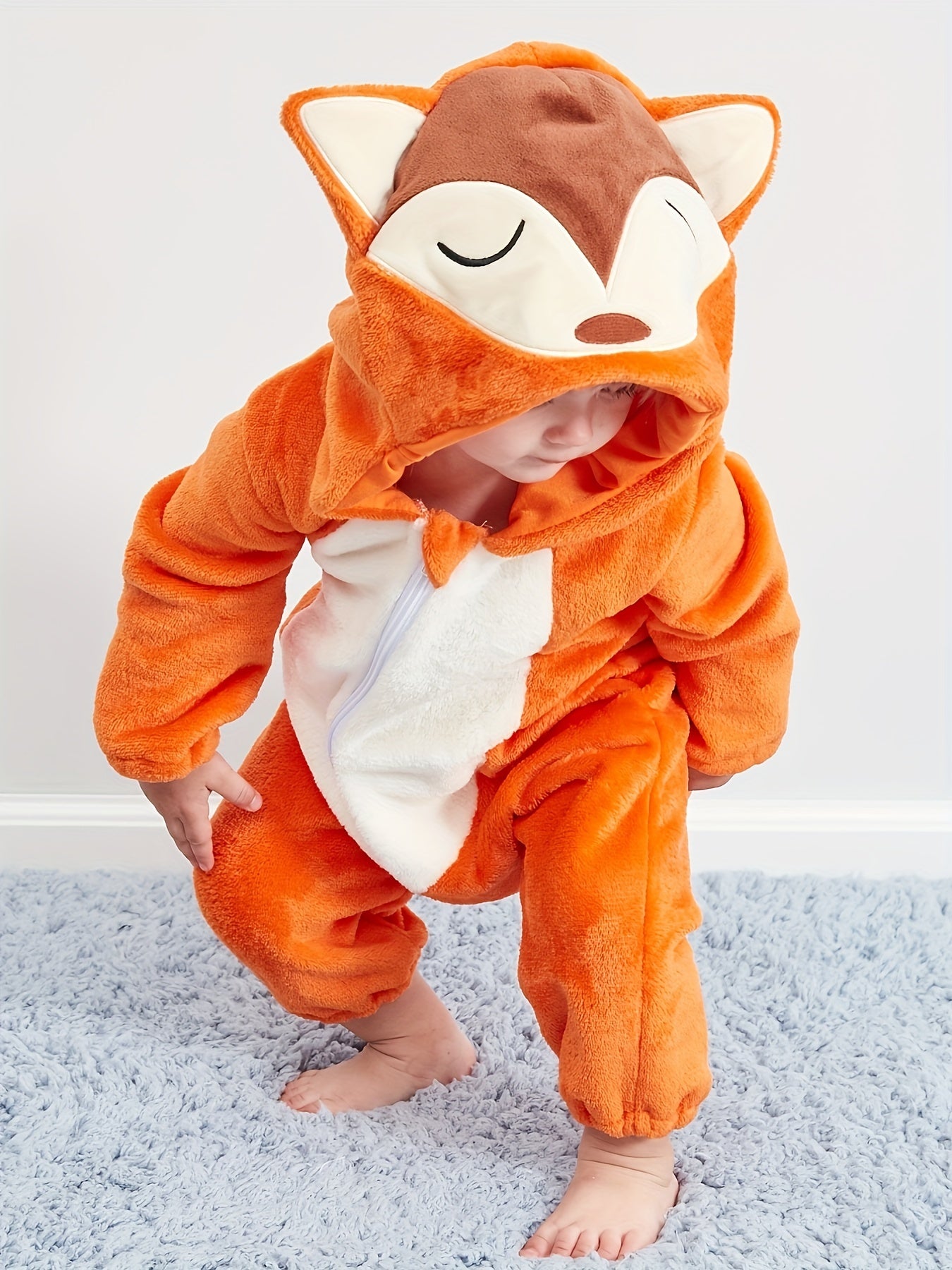 Baby Animal Onesies Hooded Zipper Homewear Halloween Pajamas